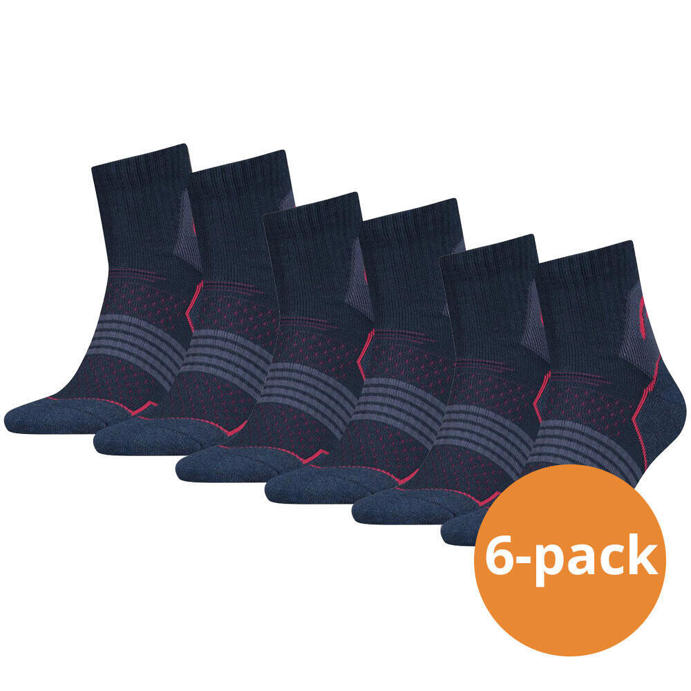 

Комплект походных носков Head Unisex, 6 пар, розовый/синий