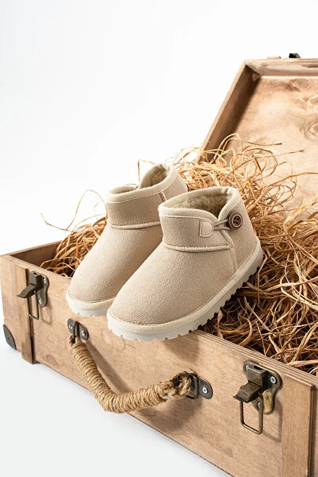 Детские ботинки для девочек ортопедические Siena Shoes, Beige Suede — фото 2