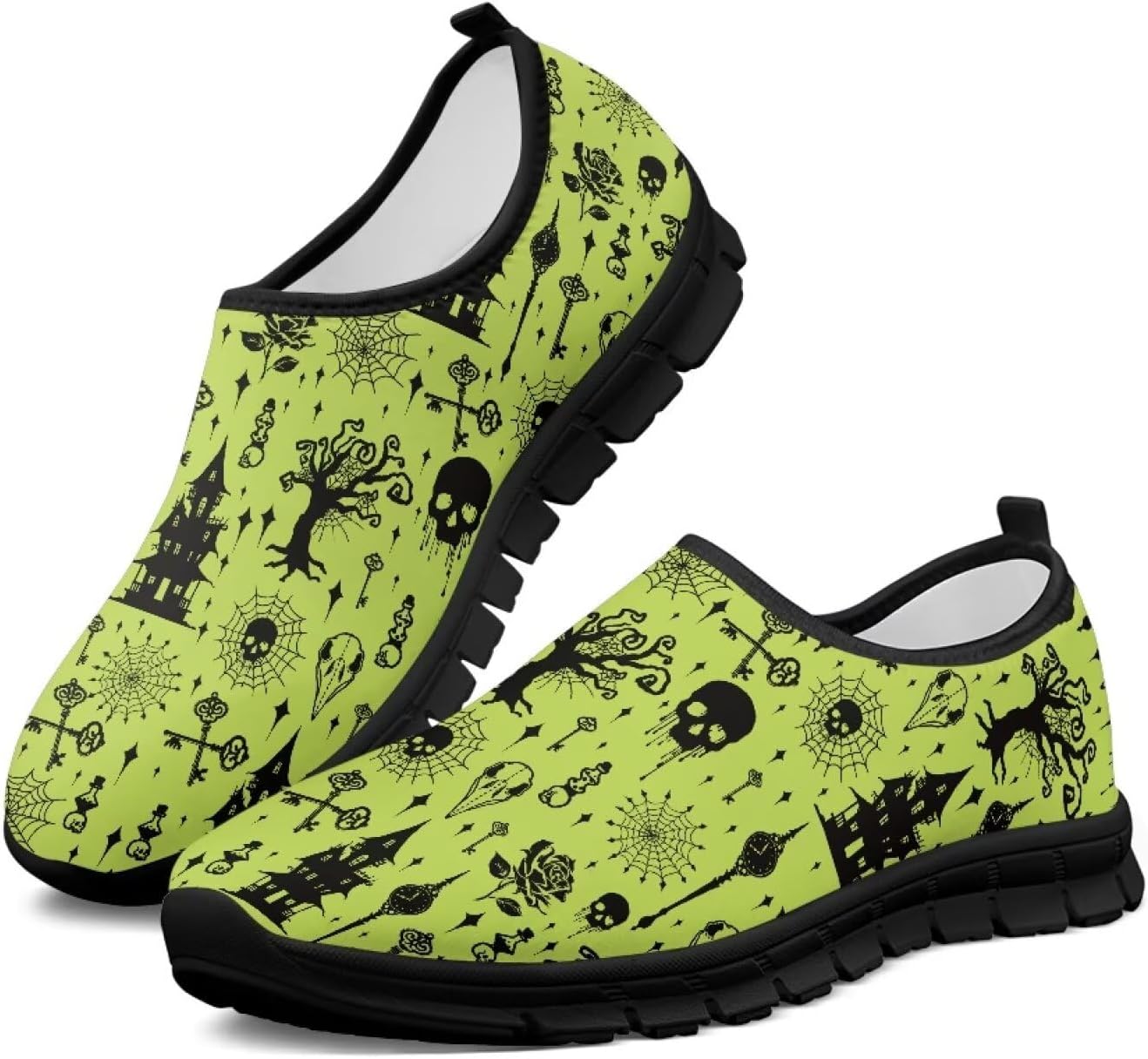 

Женские теннисные кроссовки Удобные противоскользящие спортивные для ходьбы, занятий в тренажерном зале, бега, повседневные модные кроссовки Chririnla, Spooky Skull Print