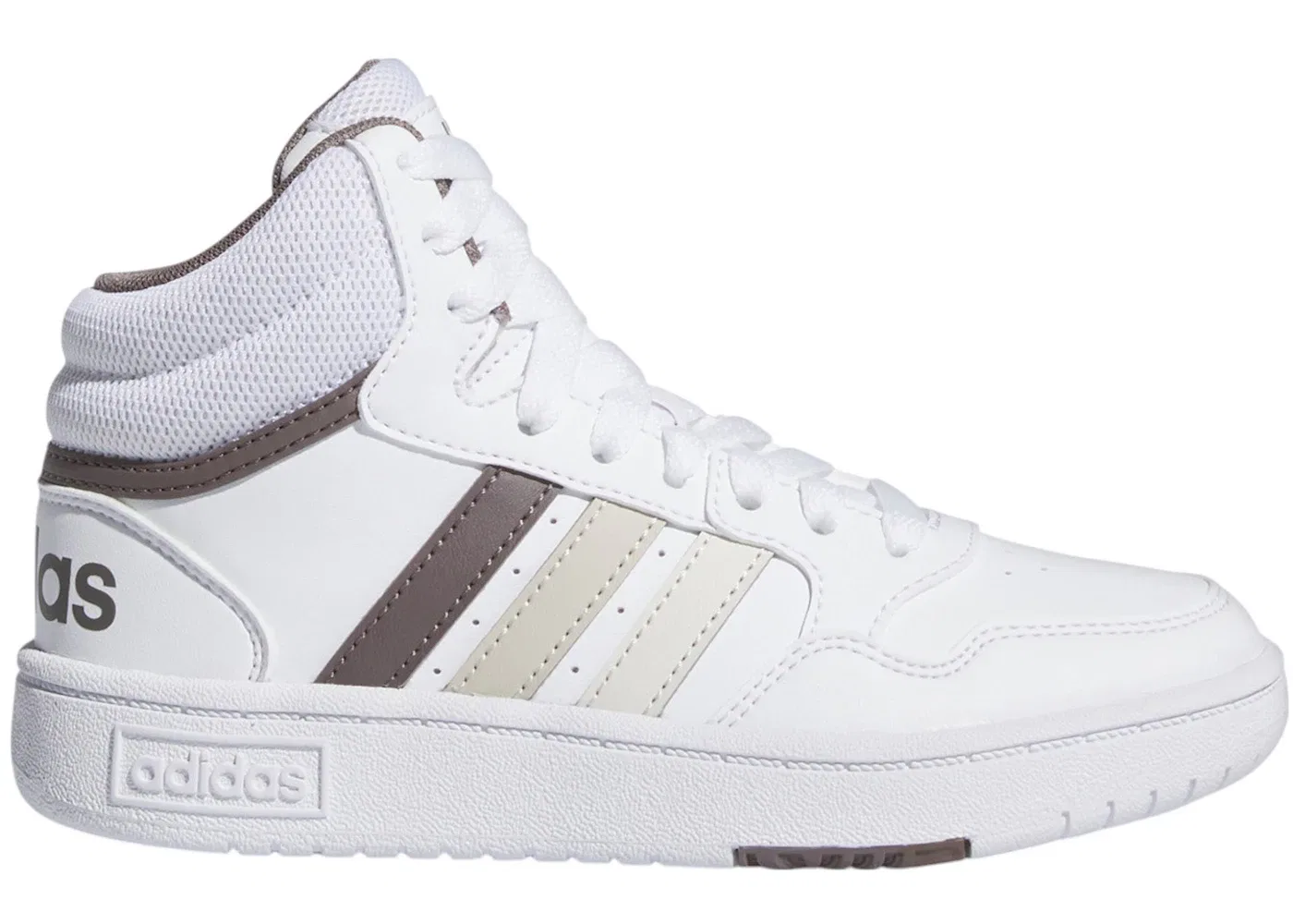 Детские кроссовки с высоким верхом Adidas Hoops Mid, Cloud White/Orbit Grey/Putty Grey