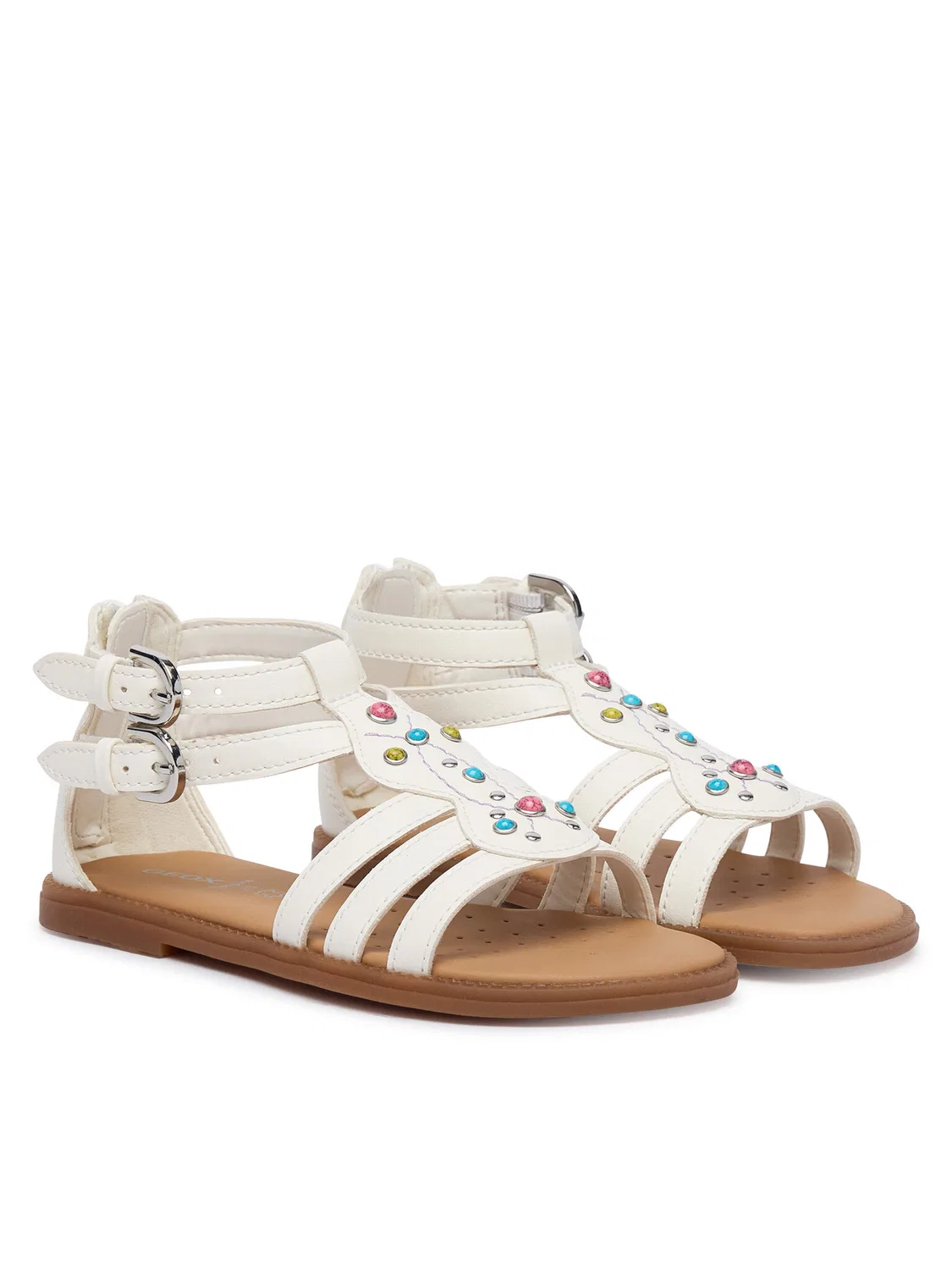 Сандалии для девочки Jr Sandal Karly Geox, белый — фото 2