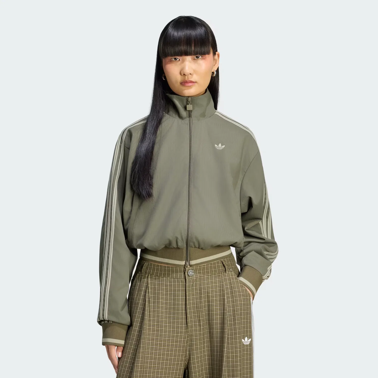 Женская олимпийка свободного кроя Firebird Track Top Adidas Originals, Branch/Серебристая Галька