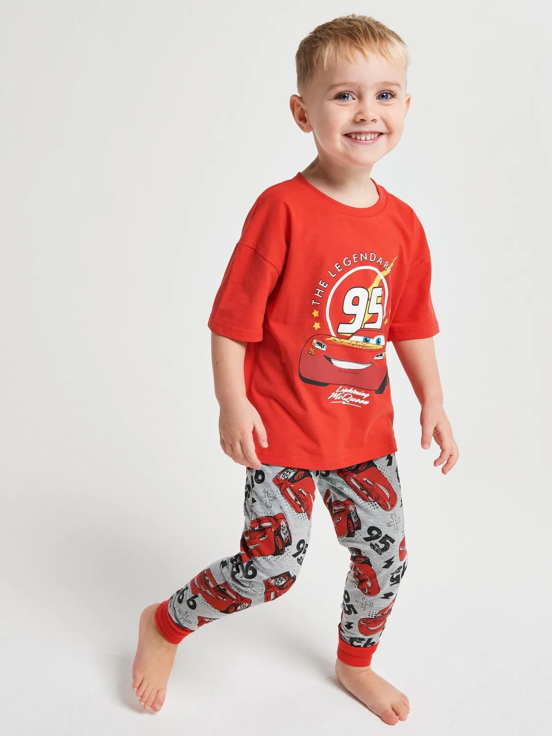 Пижамный набор Cars с коротким рукавом Brand Threads, красный