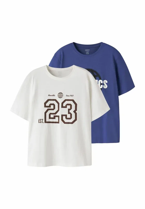 Футболка принт T-shirt 2 pack Name It deep ultramarine
