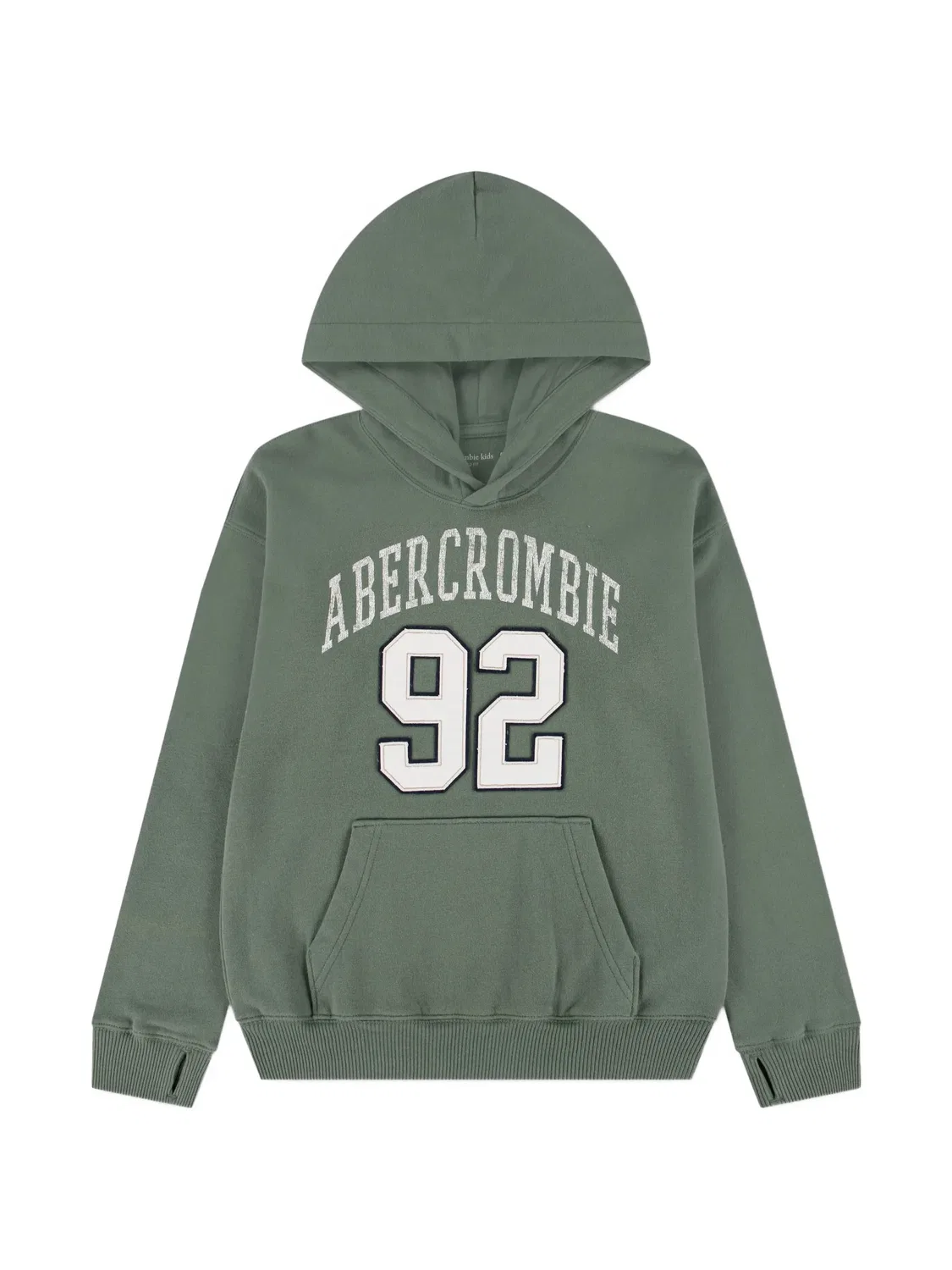 Abercrombie & Fitch Худи с логотип-патчем, зеленый
