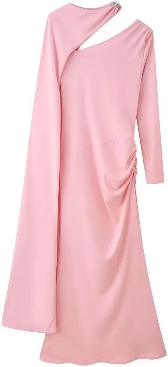 Женское облегающее платье с защипами Generic, Pink