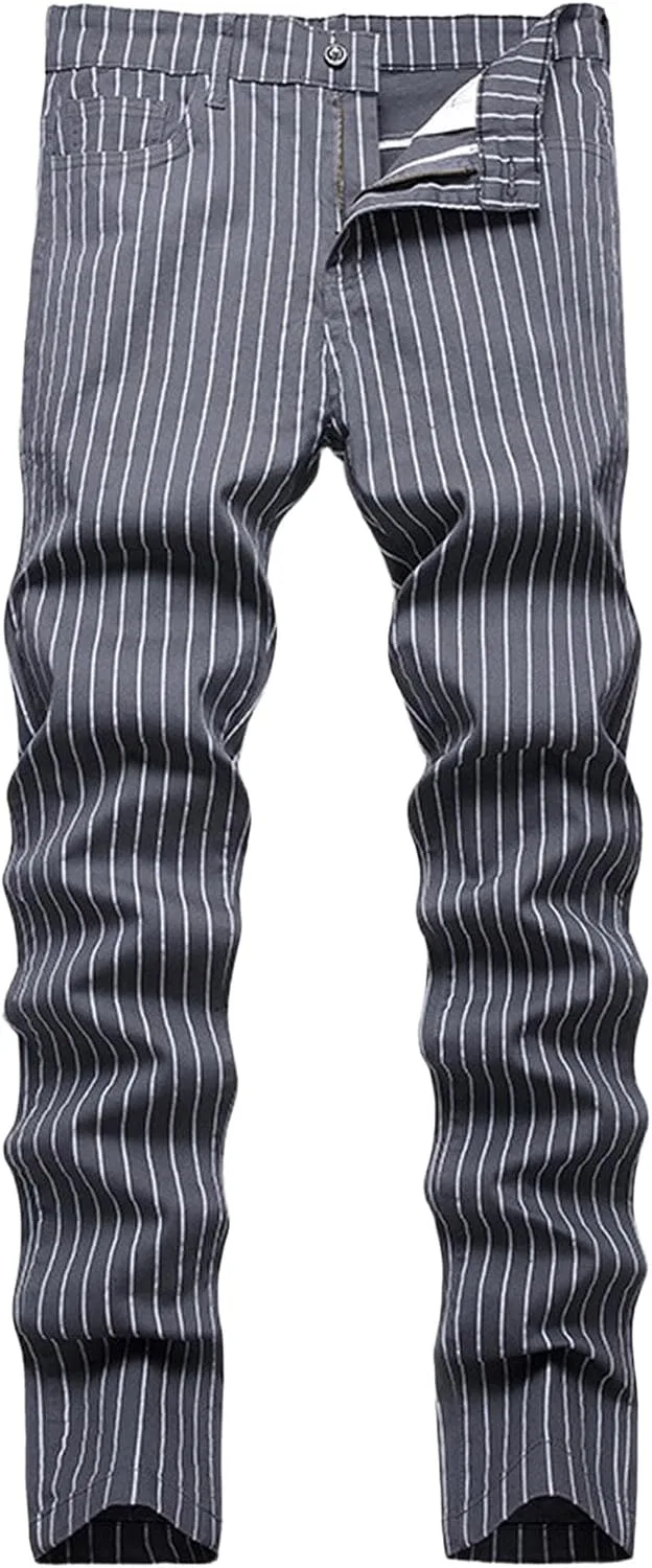 Мужские брюки прямого кроя в клетку, Stretch Twill Cotton, серый