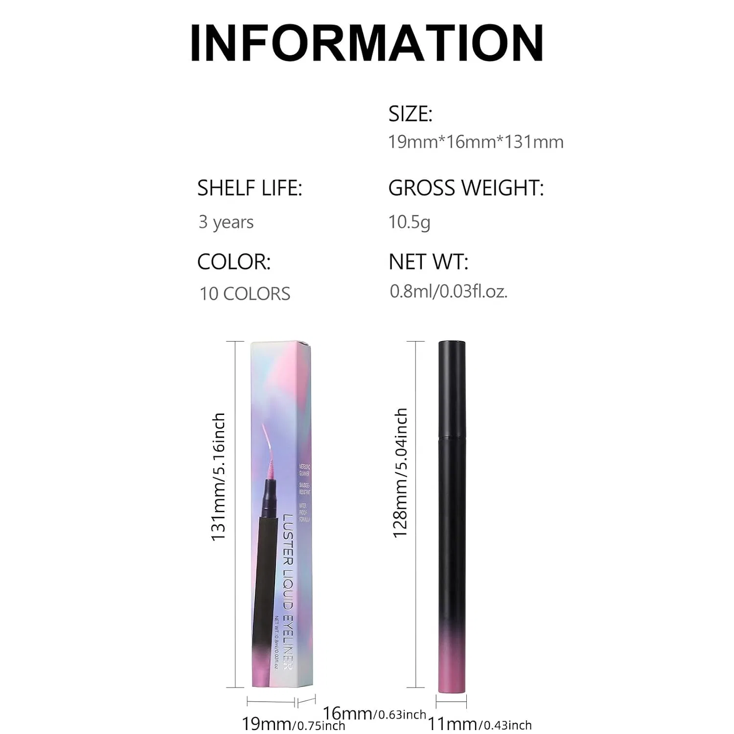 Жидкая подводка для глаз Glitter Liner YUGSHNKFC, 0.8 мл, Style06 — фото 4