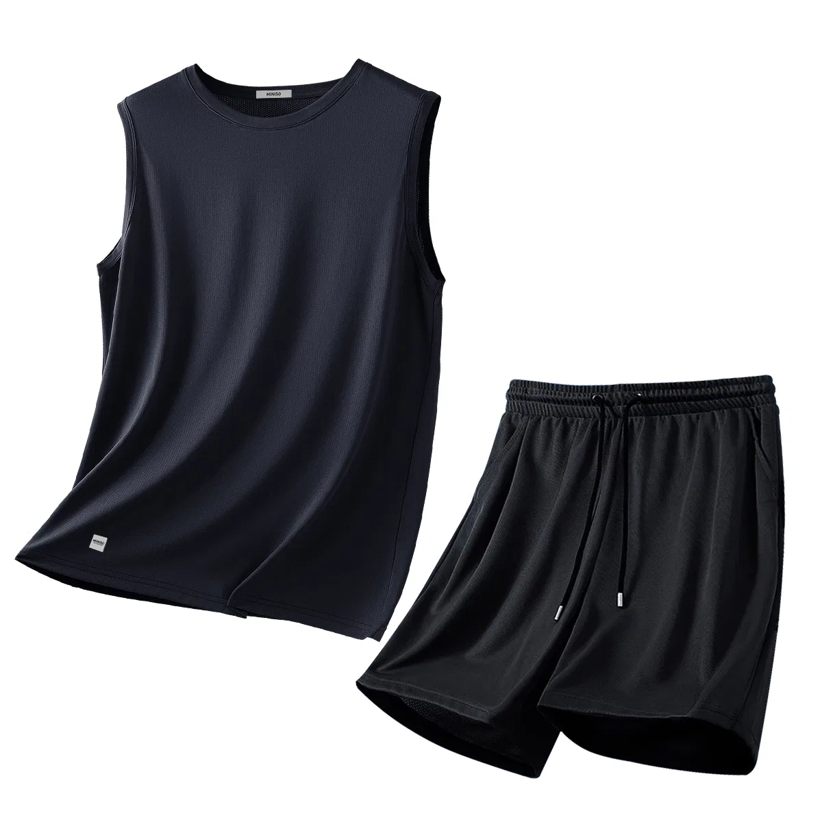 Детский комплект спортивной одежды MINISO, Dark Gray Solid Color + Black Solid Color