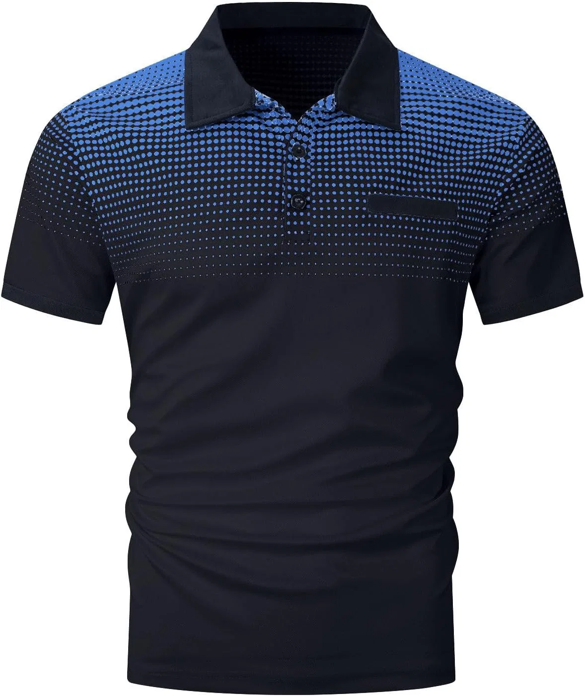 Мужская легкая футболка поло с V-образным вырезом Golf, Navy — фото 4