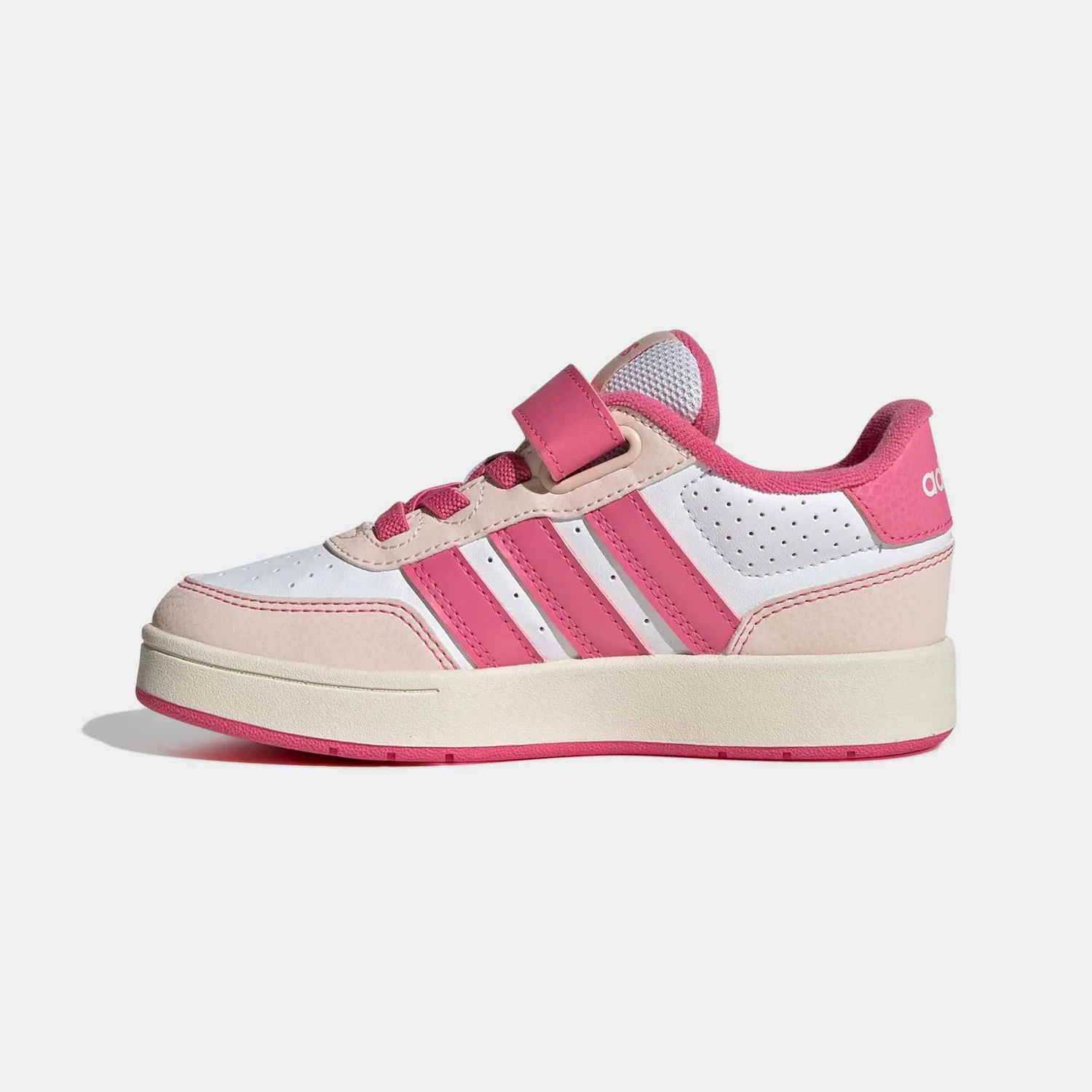 Детские кроссовки с ремнем на липучке Adidas Sportswear, Cloud White/Pink Fusion/Wonder Quartz — фото 3