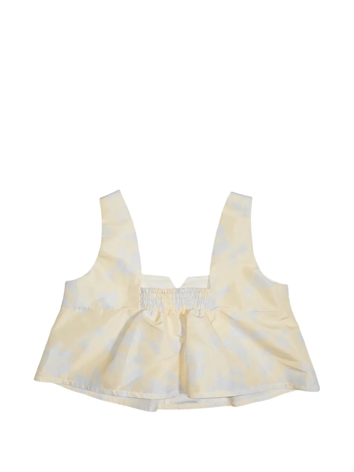Топ жаккардовый плиссированный Elisabetta Franchi, нейтральные — фото 2