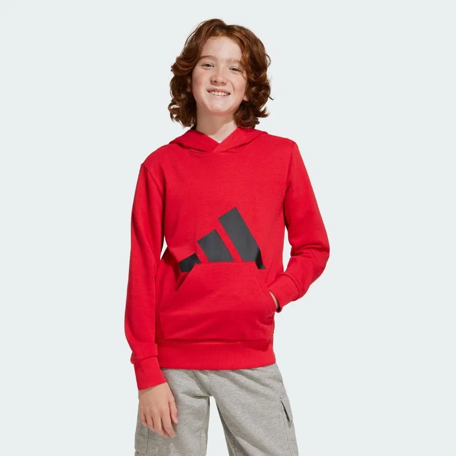Детский свитшот с капюшоном Essentials Hoodie Kids adidas, Красный