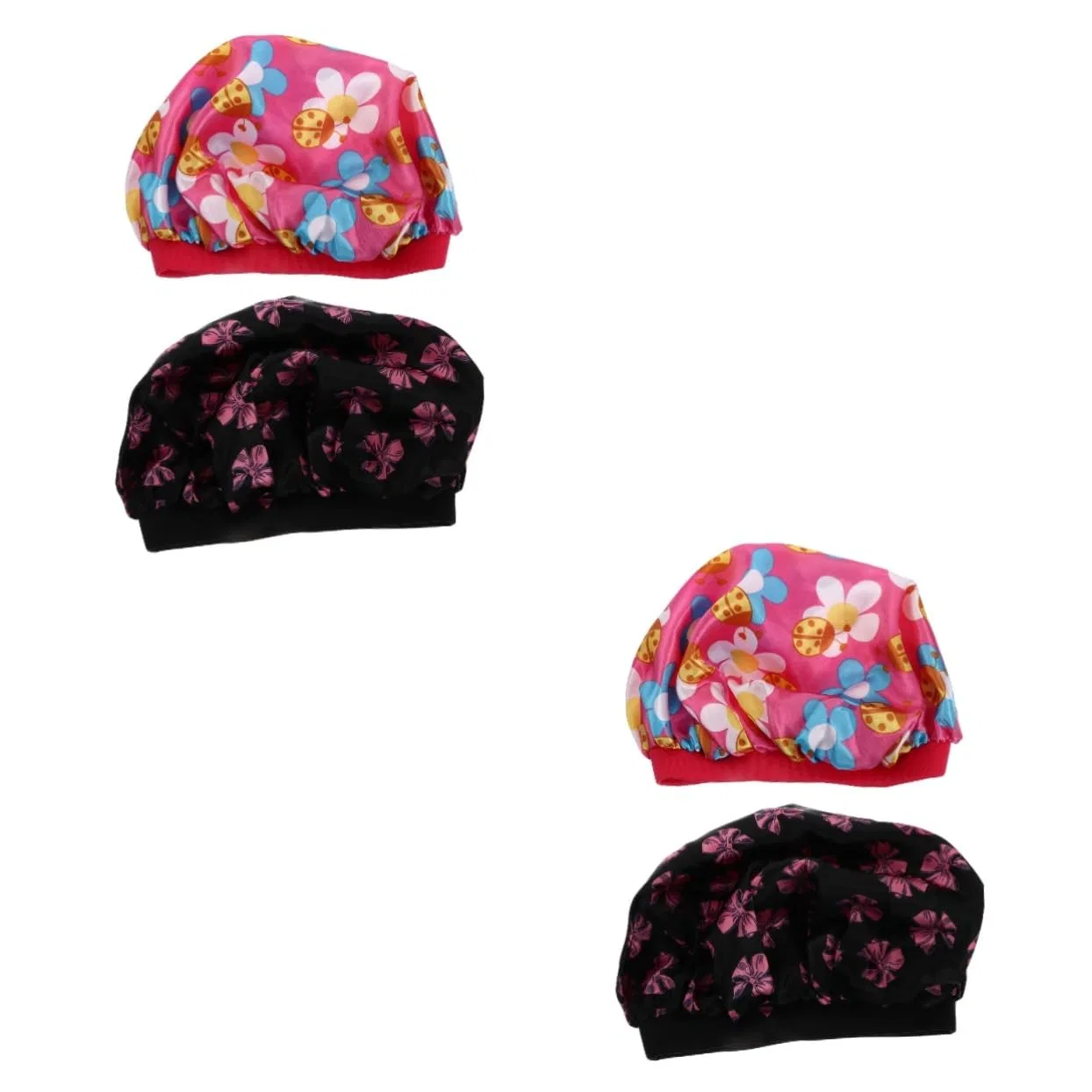 Шапочка для душаs Pack of 4, FRCOLOR, Satin, 22x17cm, Assorted Colours
