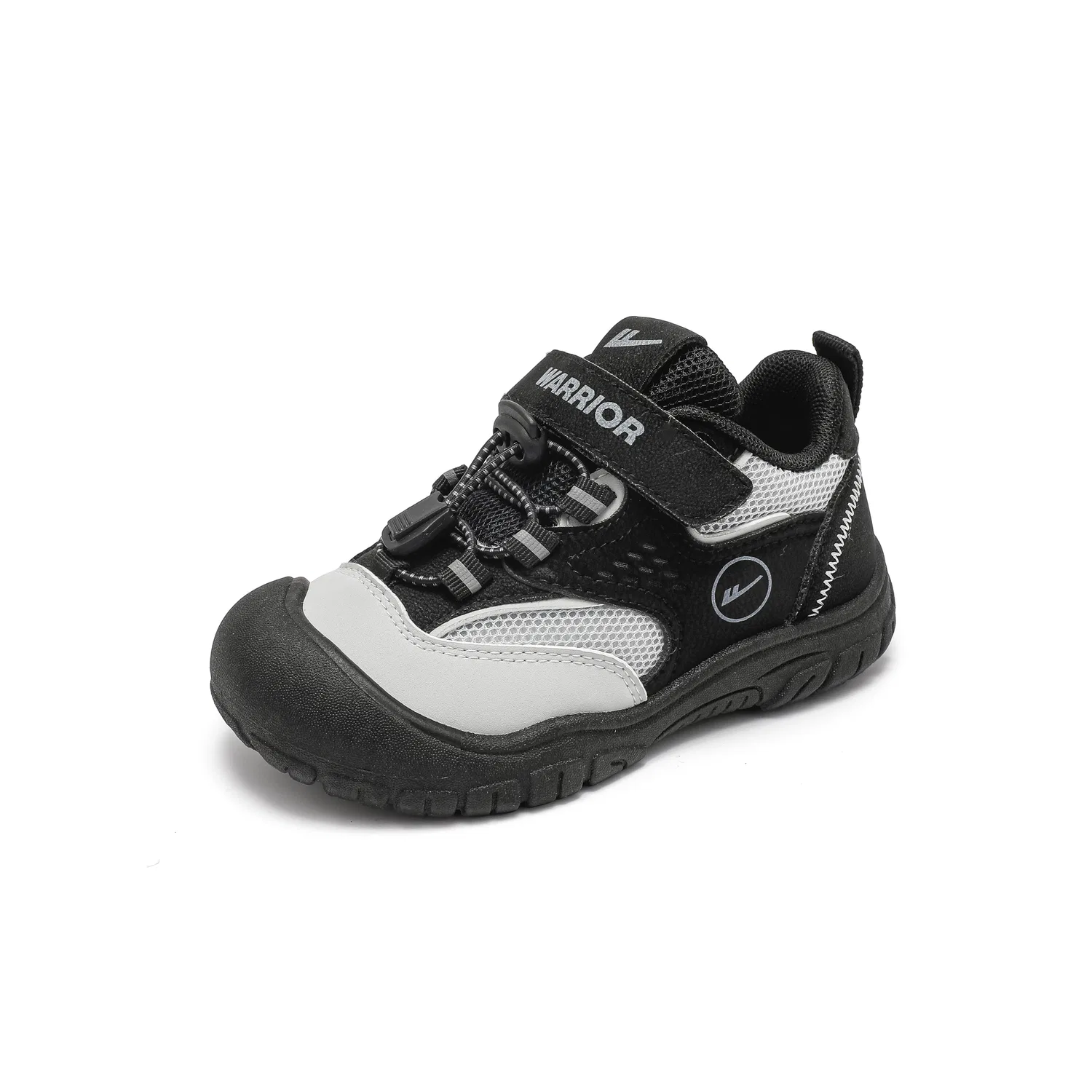 Детские кроссовки с сетчатым верхом Black/Light Gray WARRIOR