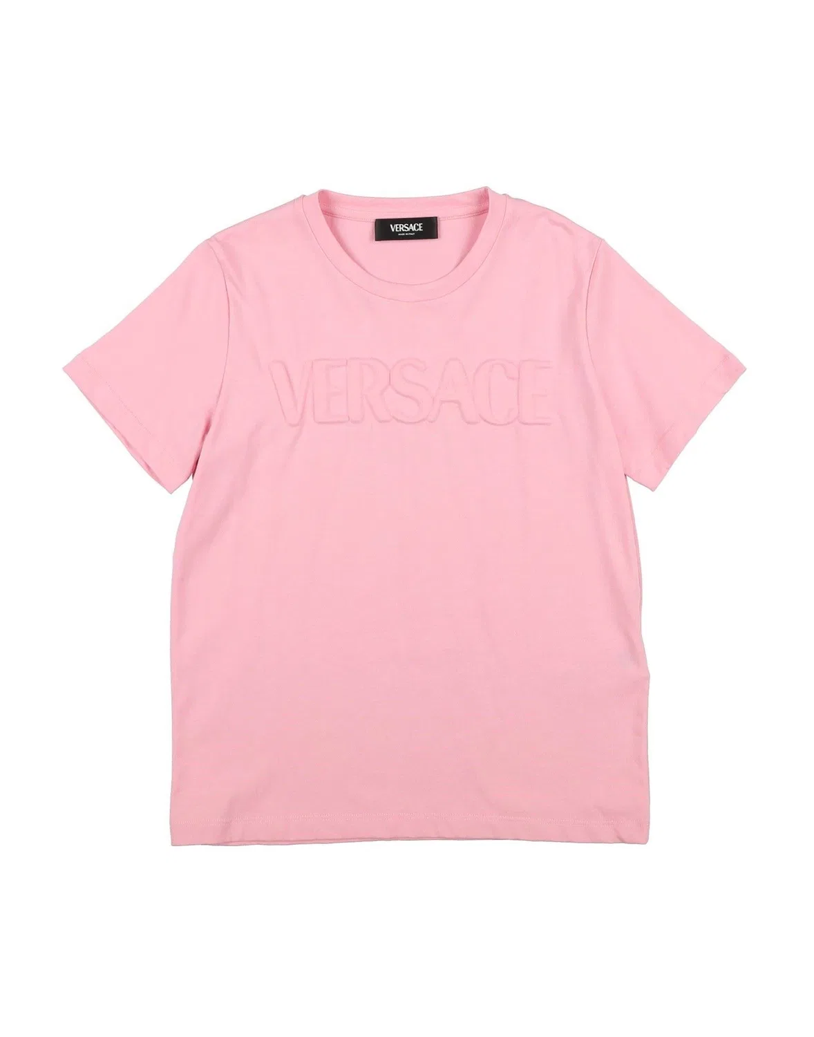 Футболка хлопковая с принтом Versace Young, розовый