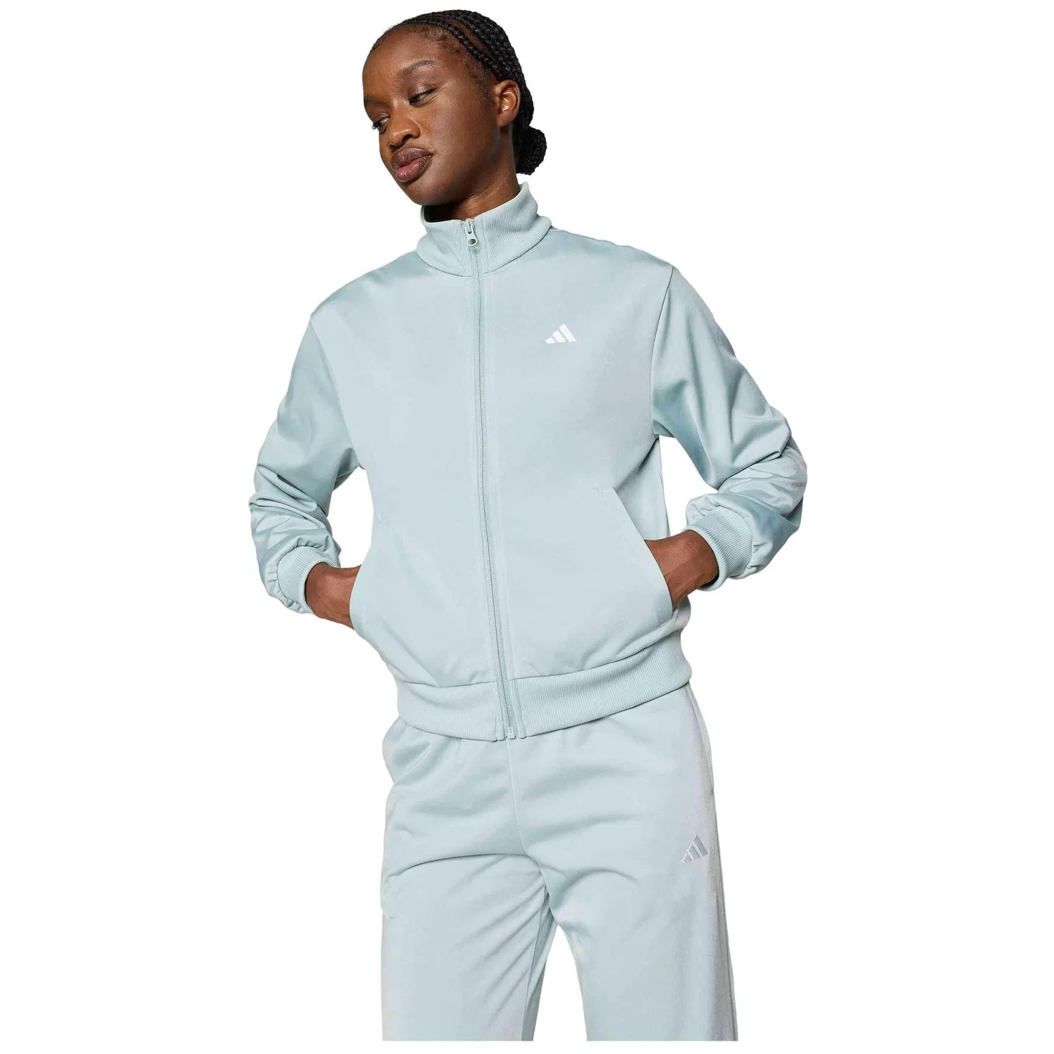Женский спортивный костюм из футера Feelcozy Track Suit Adidas, Hellblau — фото 4