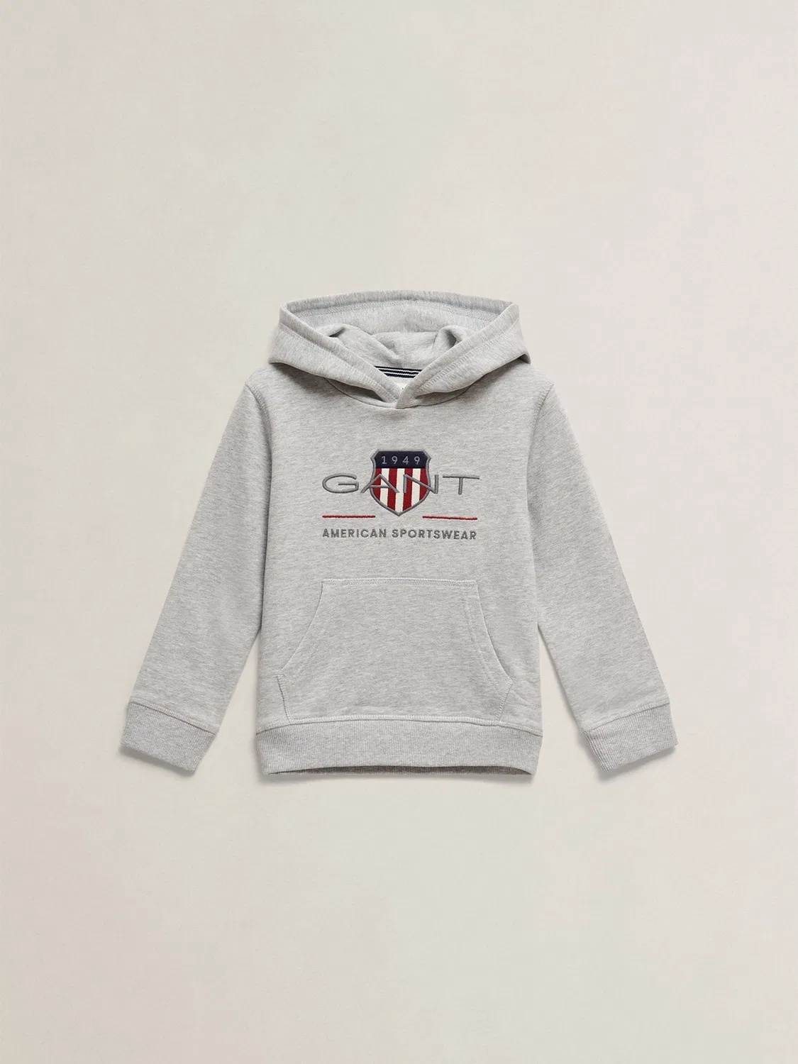 Худи, повседневное, Archive Shield, GANT, серый