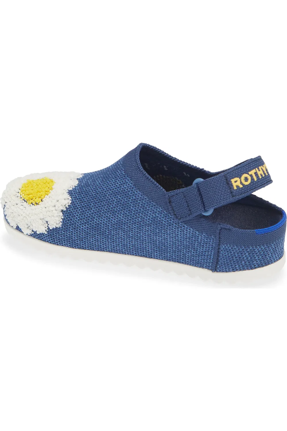 Детские сабо с регулируемым ремешком Kids' Clog Rothy's, Indigo Daisy — фото 2
