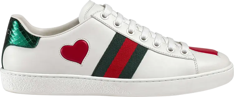 Кроссовки Gucci Wmns Ace Low Heart, белый