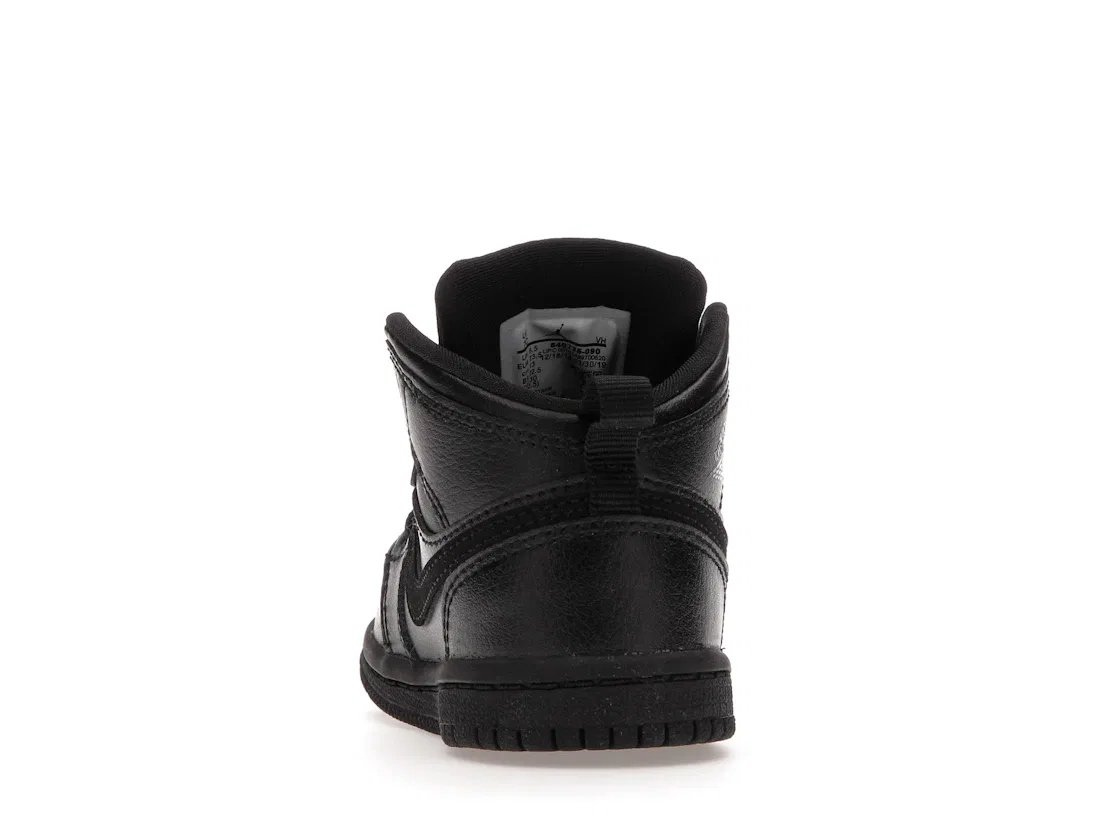 Детские кроссовки Lifestyle Jordan 1 Mid Black Jordan, Black Black Black — фото 4