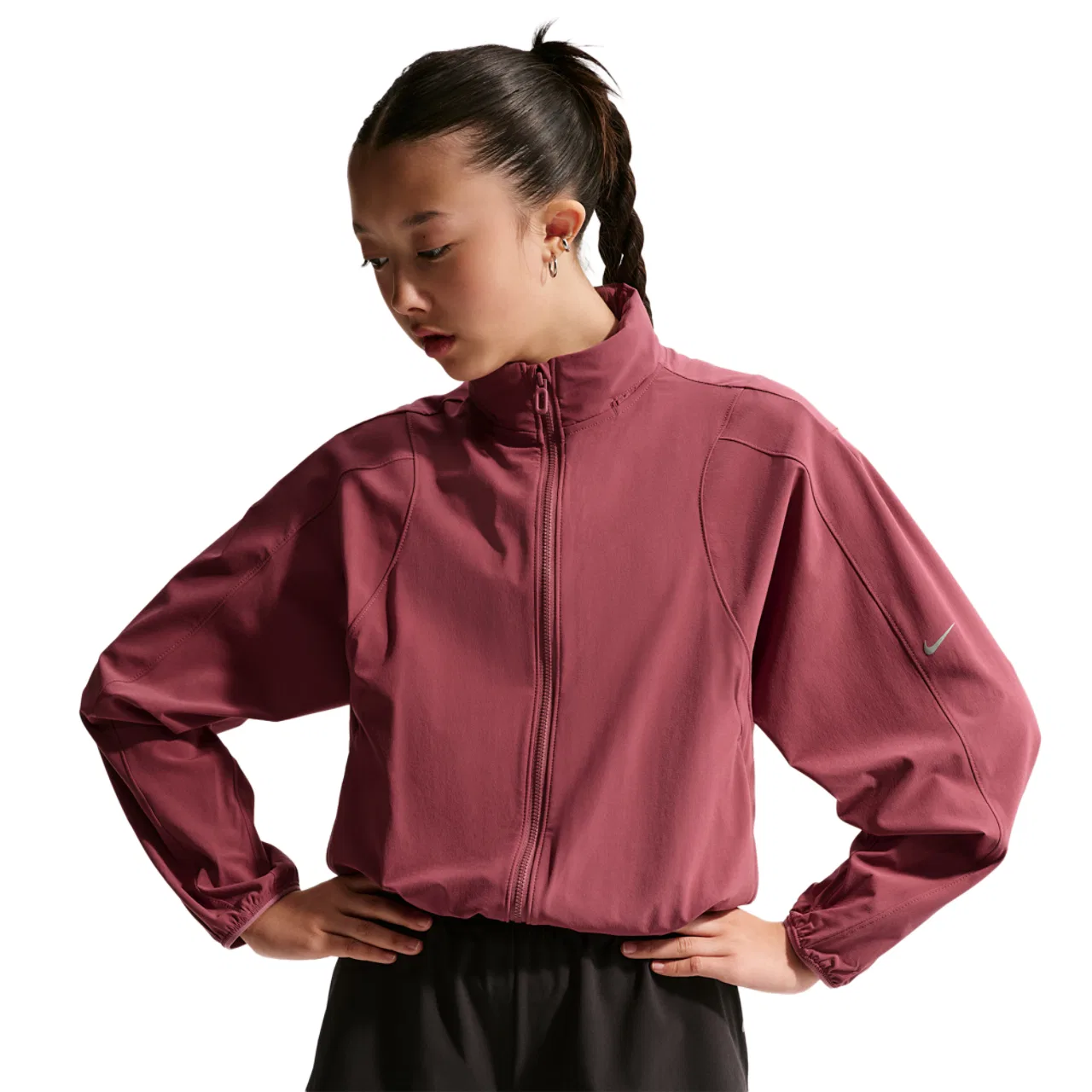 Детская куртка для девочек с водоотталкивающей пропиткой Nike Maven, Pink Smoke Reflective Silver — фото 3