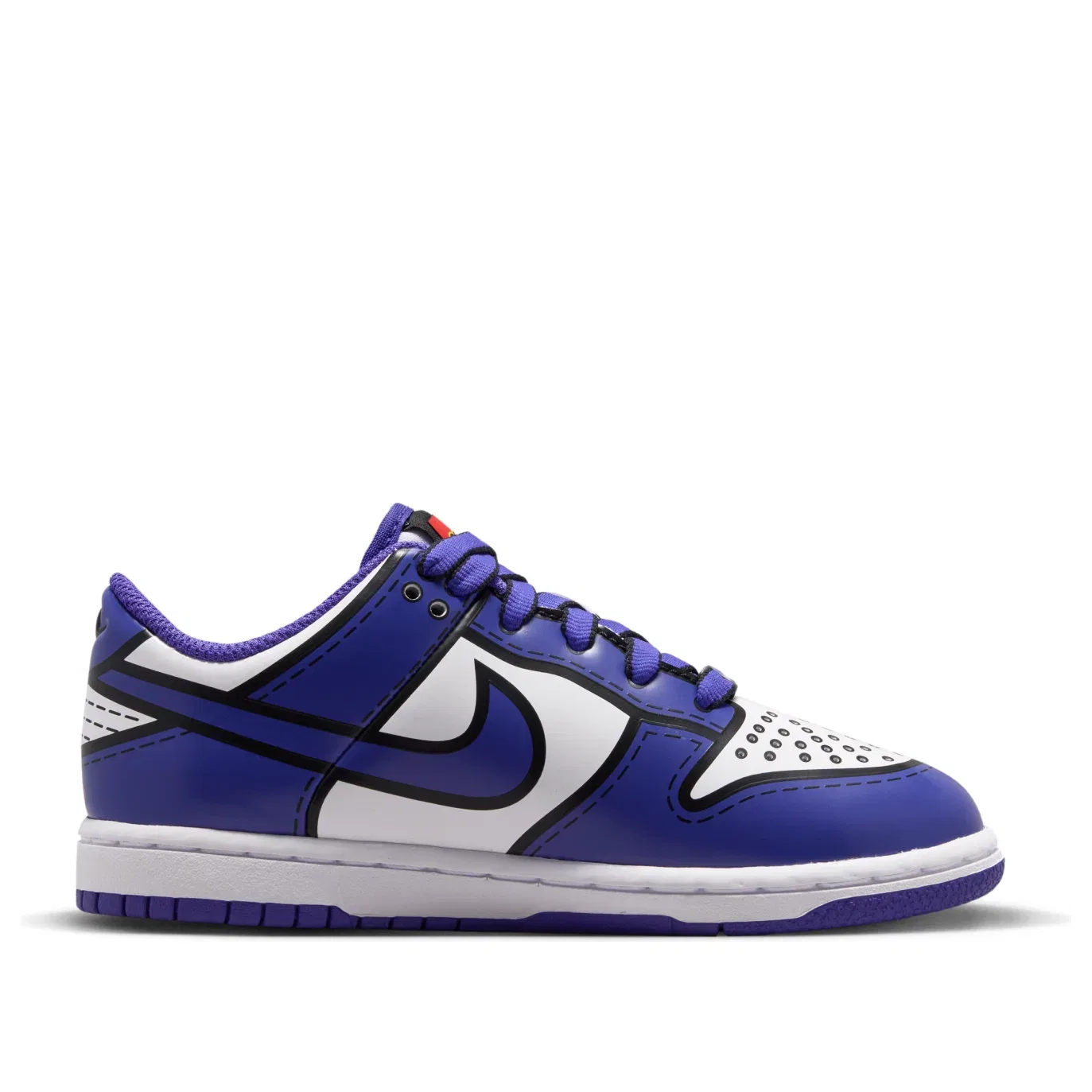 Детские кроссовки с принтом Nike x LEGO Dunk Low, фиолетовый — фото 2