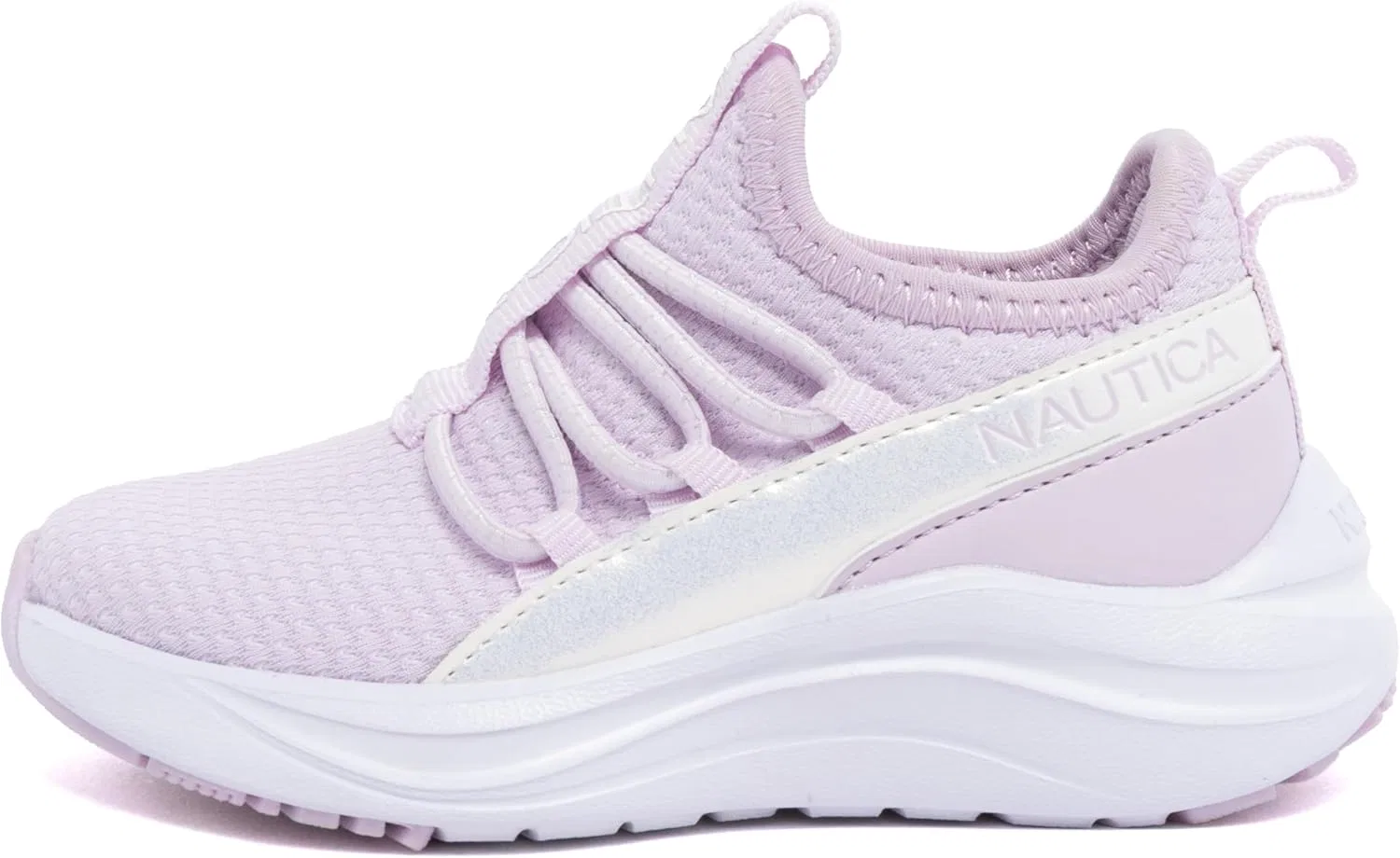 Детские кроссовки без шнуровки с принтом Nautica, Lilac Iridescent — фото 2