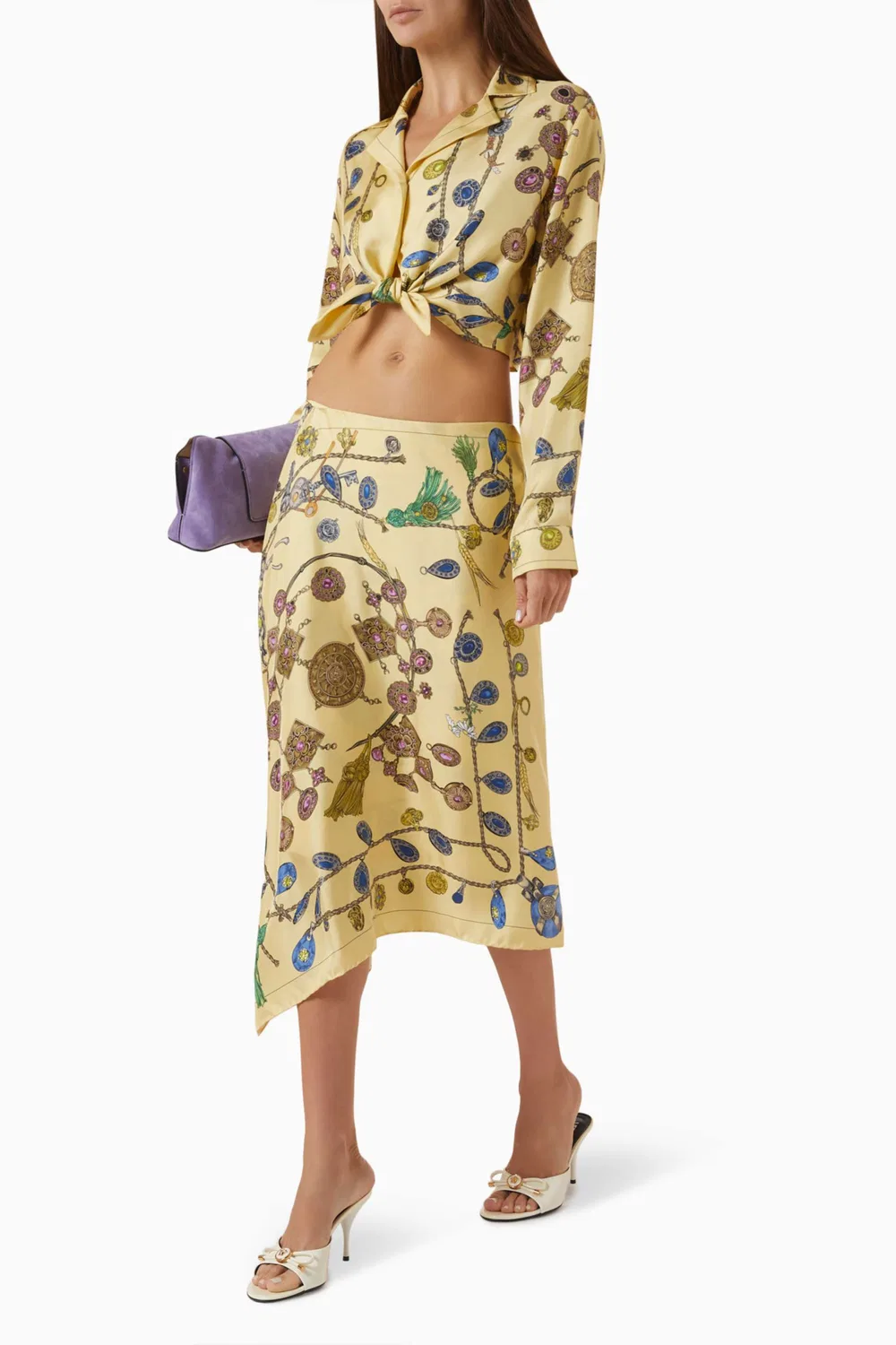 Рубашка с принтом Broken Jewels Print Versace — фото 2