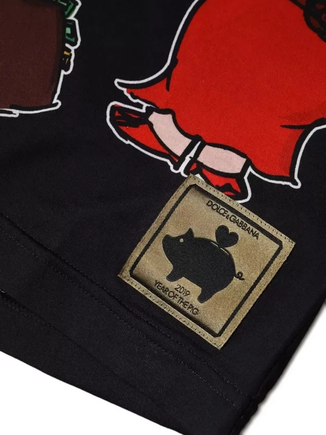 Футболка Sicily Pig черная Dolce & Gabbana, черный — фото 2