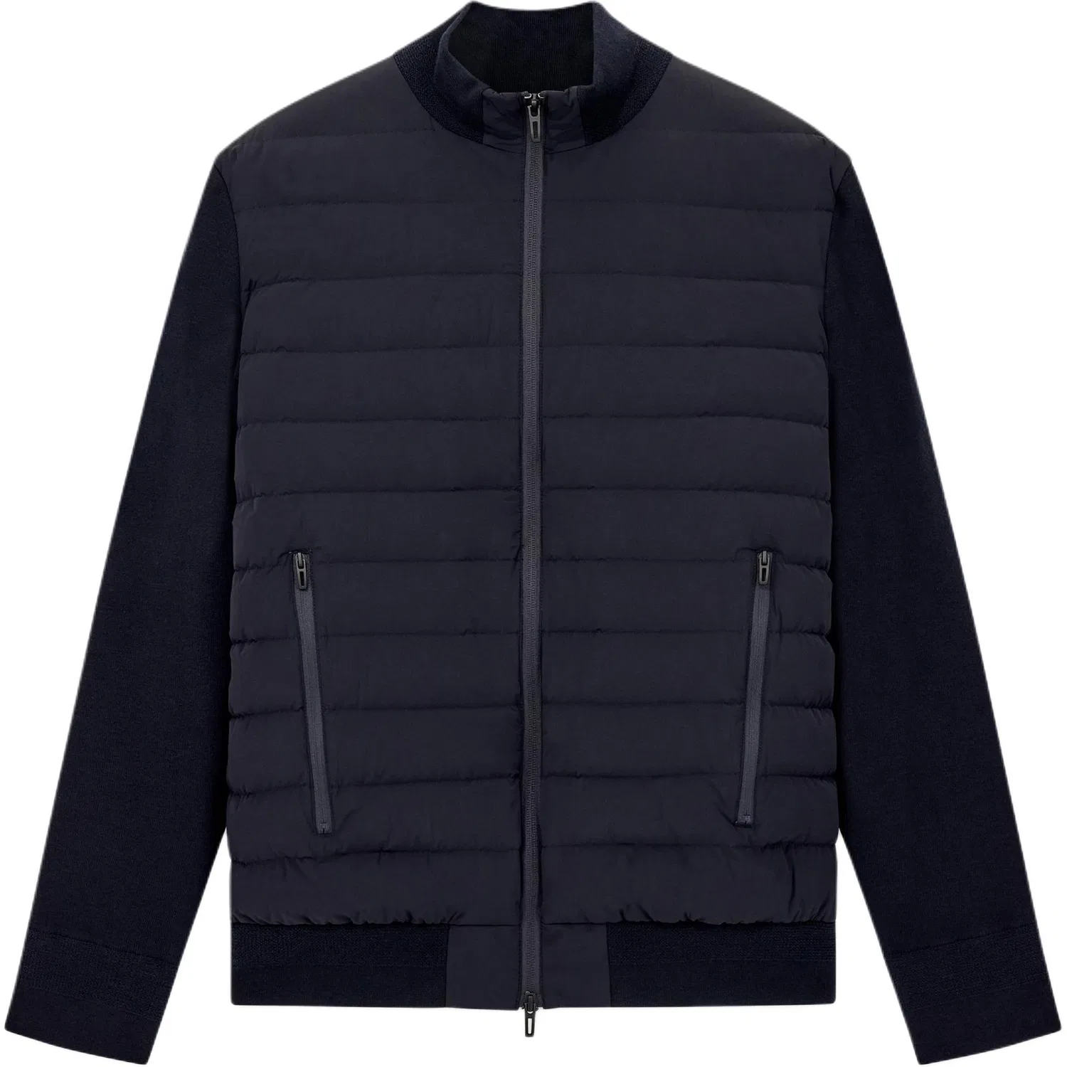 Мужское зимнее пальто из пуха Marine Blue Moderate Straight Fit EMPORIO ARMANI, Marine Blue