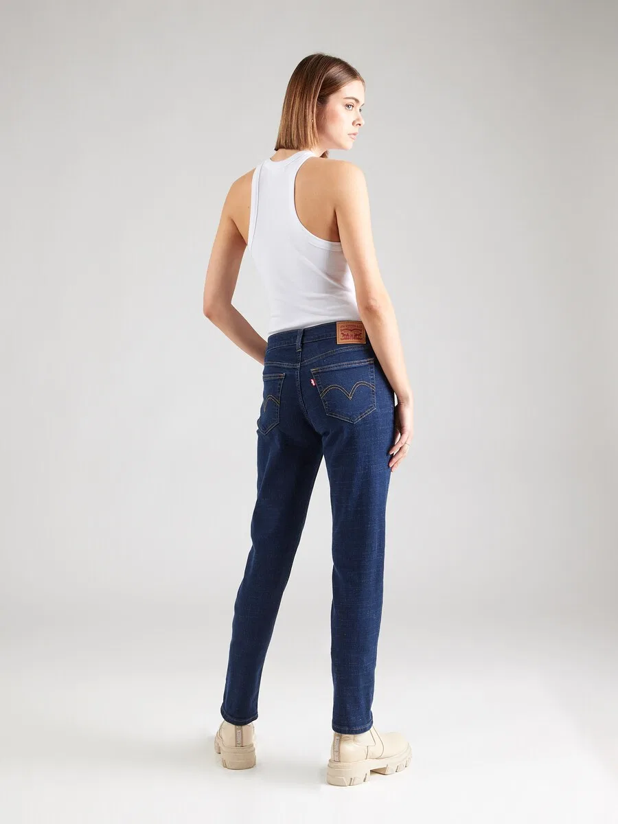 Джинсы LEVI'S Slim fit 'Mid Rise Boyfriend' синего цвета — фото 3