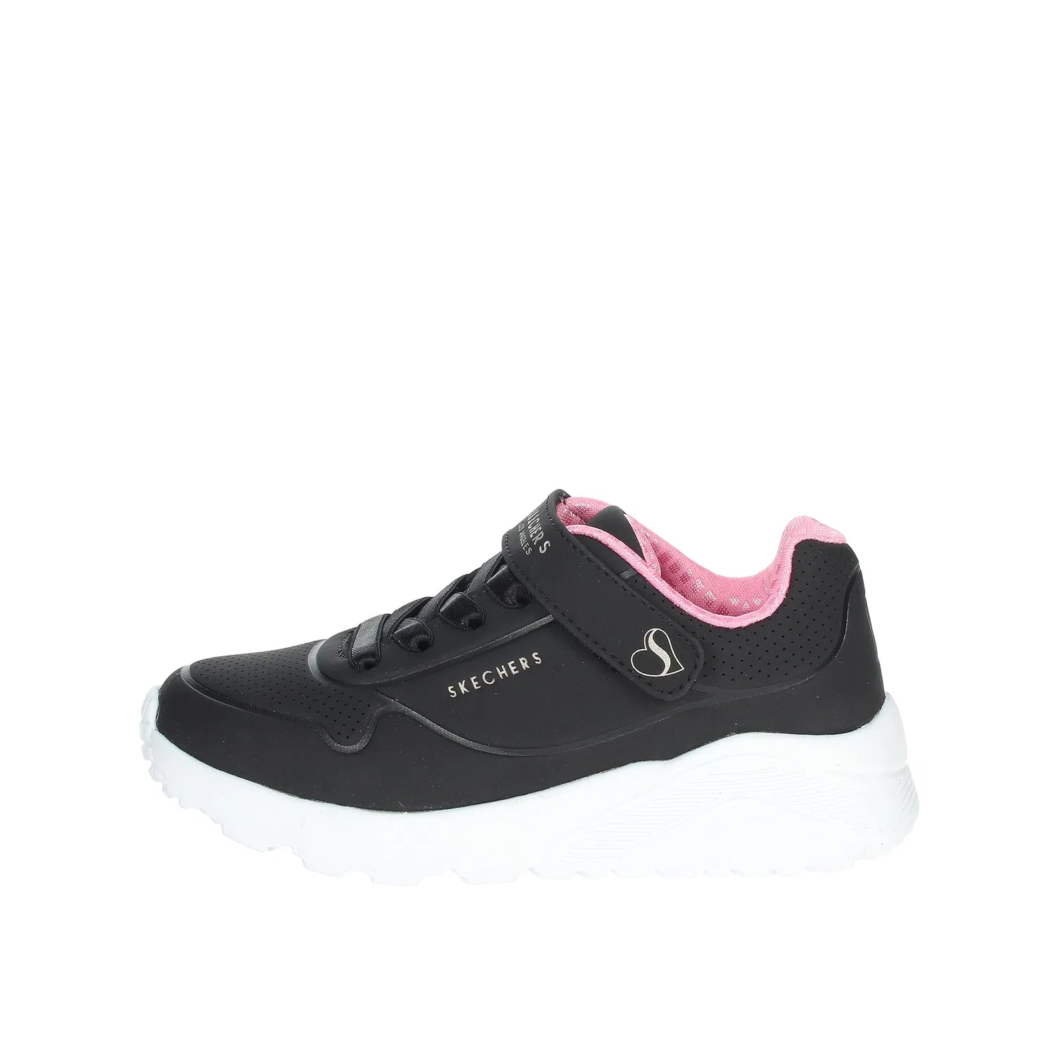 Детские кроссовки для девочек с принтом One Lite Skechers, Black Rose Gold