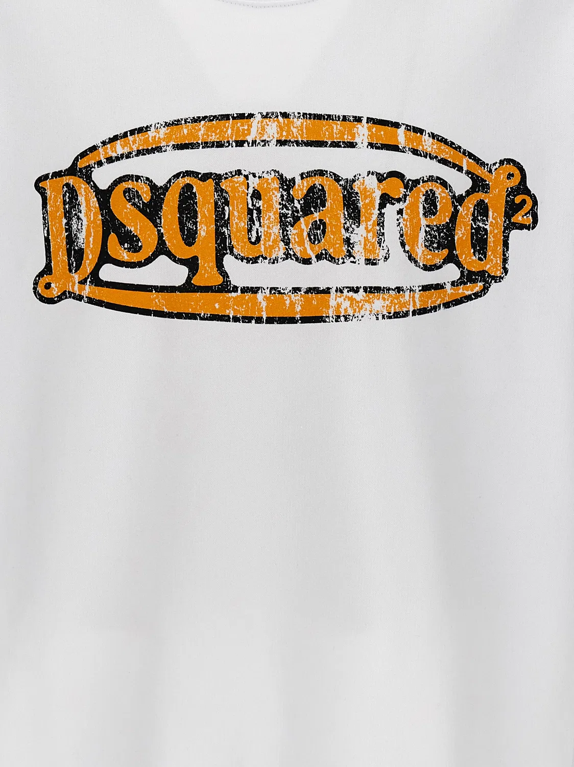 Мужской свитшот с принтом White Cotton Sweatshirt Dsquared2, White — фото 4