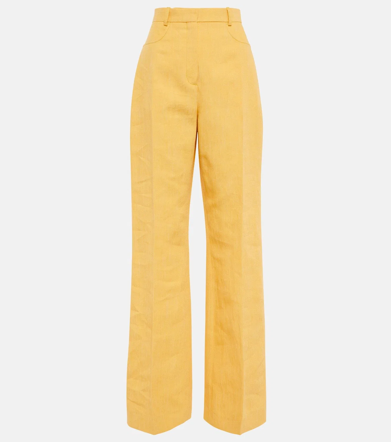 Брюки Le Pantalon Sauge из смесового льна JACQUEMUS, желтый