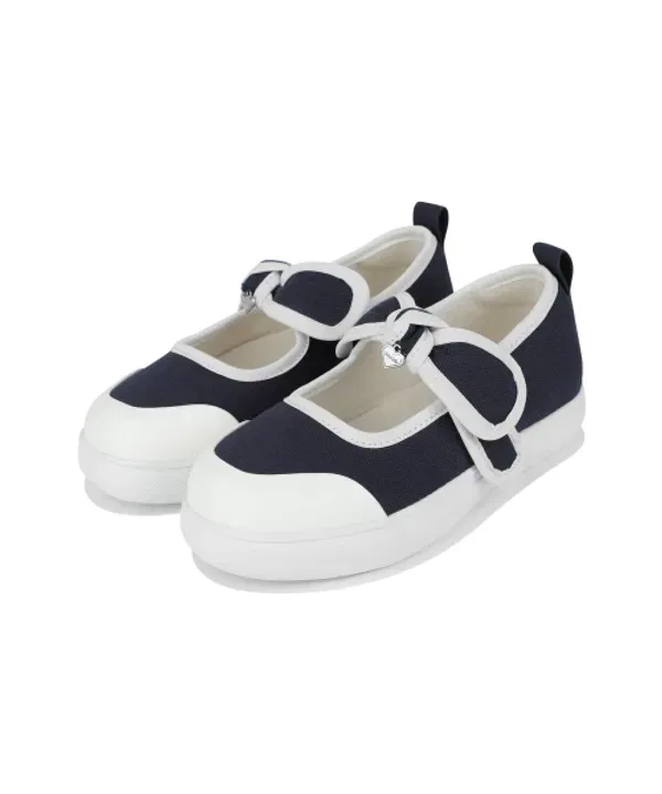 Кеды Mary Jane с лентой, Marithé Kids, Navy — фото 2