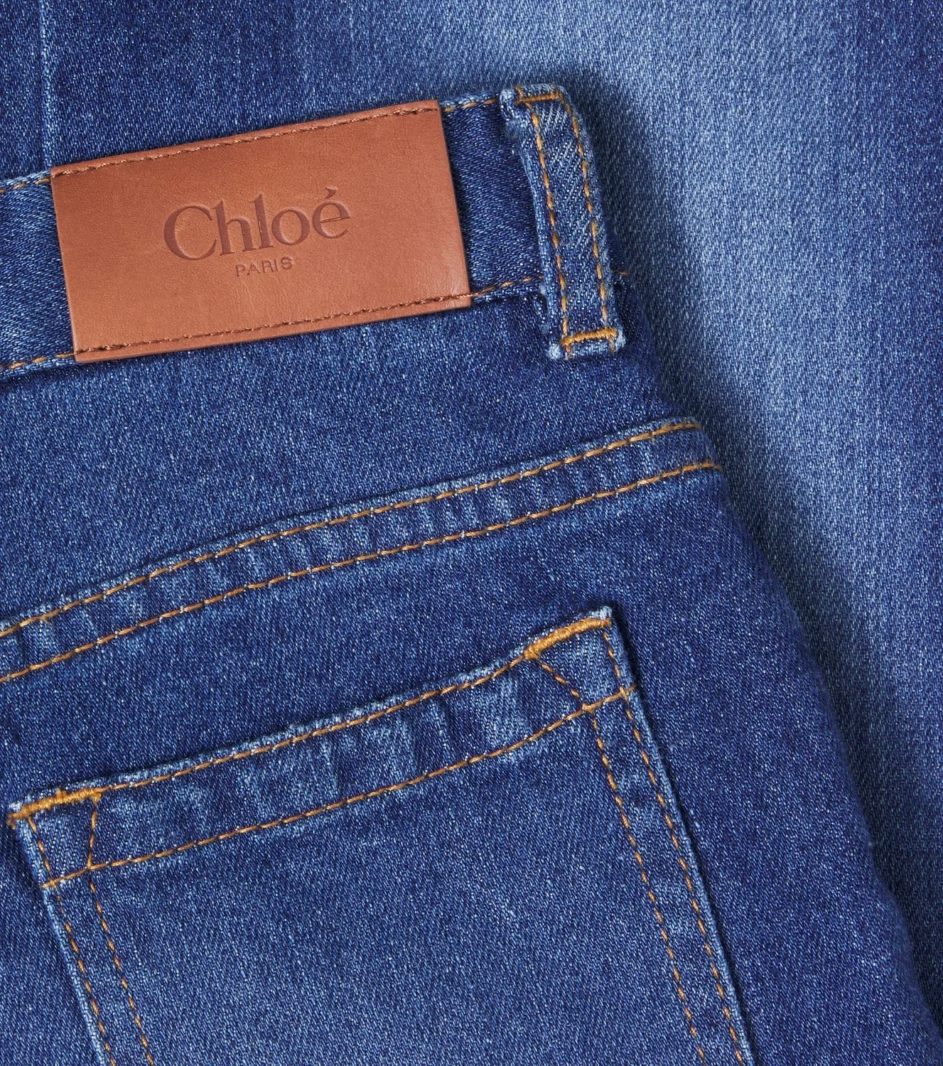 Джинсы с широкими штанинами Chloé Kids, синий — фото 2
