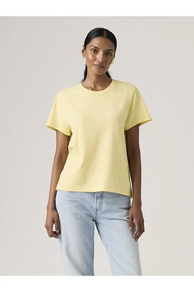 Женская хлопковая футболка Levi'S, Yellow — фото 2