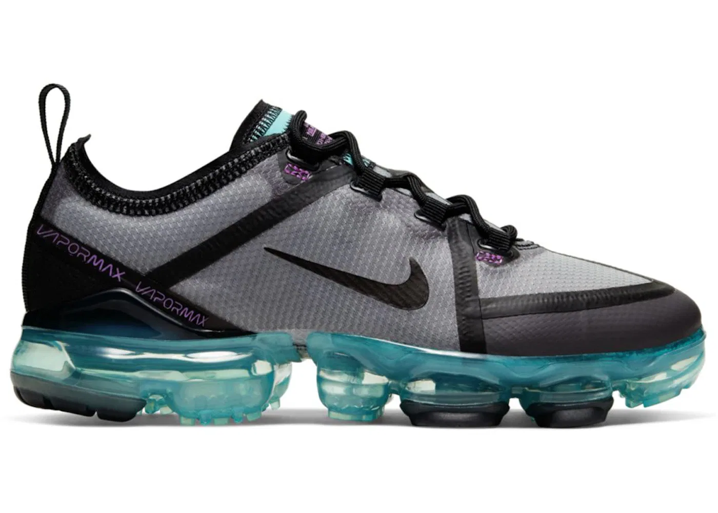 Детские кроссовки Lifestyle Nike Air VaporMax 2019, Thunder Grey/Black/Aurora/Metallic Dark Grey