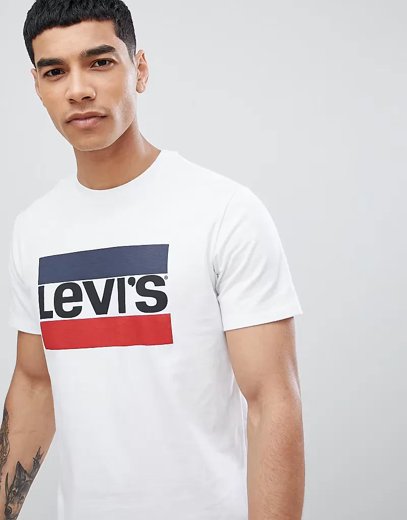 Футболка с логотипом sportswear Levi's, белый — фото 3