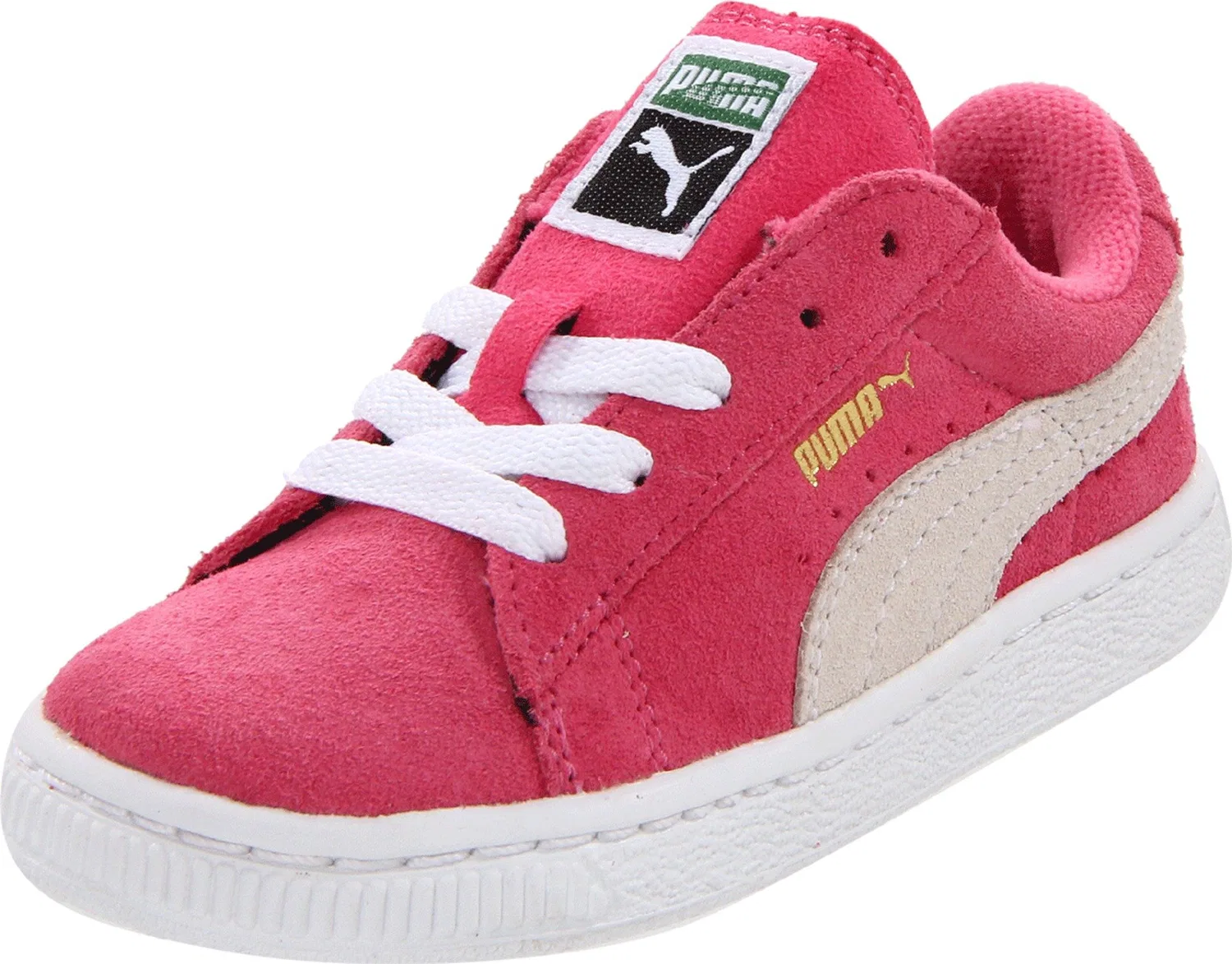 Детские кроссовки для мальчиков замшевые Suede Classic PUMA, Bright Pink White