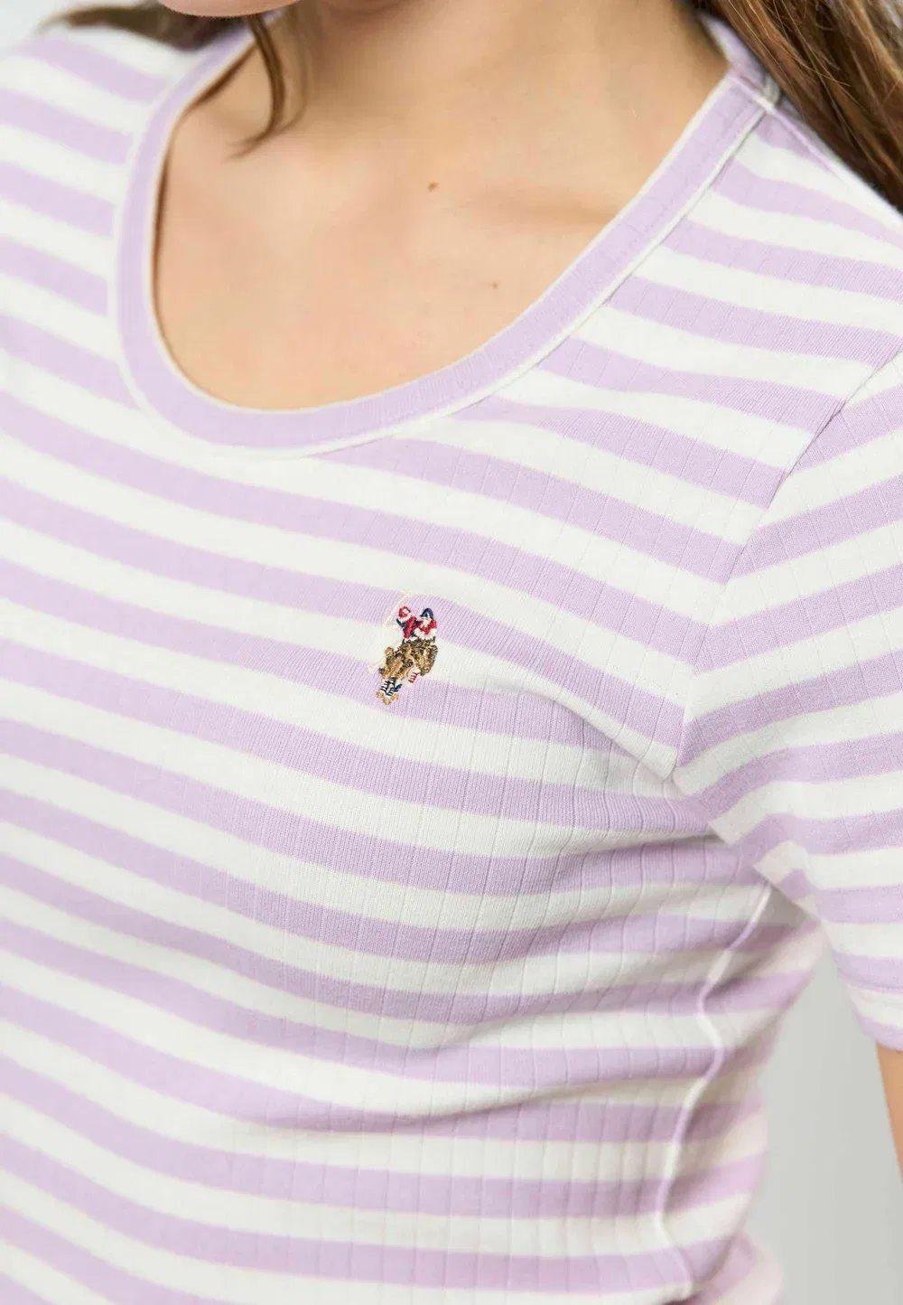 Футболка Uwcarla - футболка с принтом U.S. Polo Assn., Pastel Lilac — фото 4