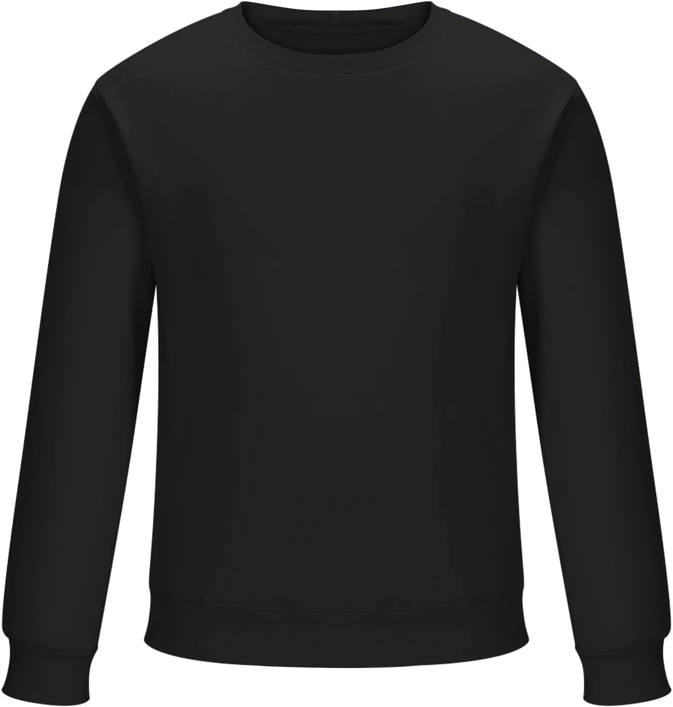 Мужская флисовая толстовка с круглым вырезом, Black — фото 3