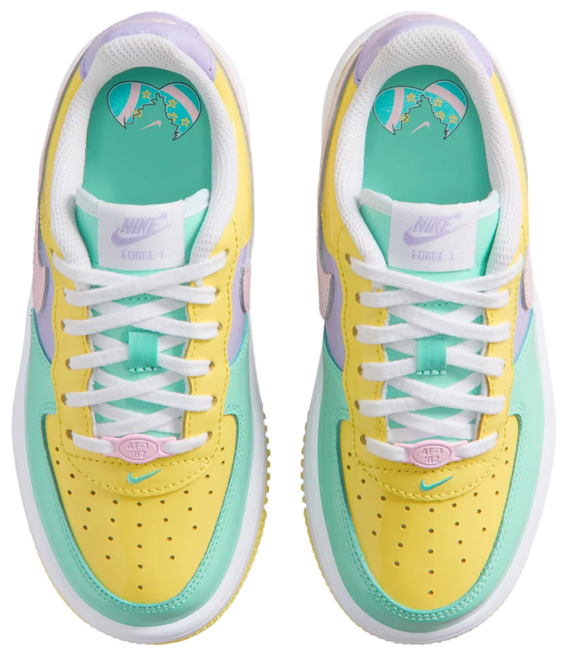 Кроссовки для мальчиков Force 1 Low Nike, цвет Yellow Pulse/Pink Foam/Emerald Rise — фото 4