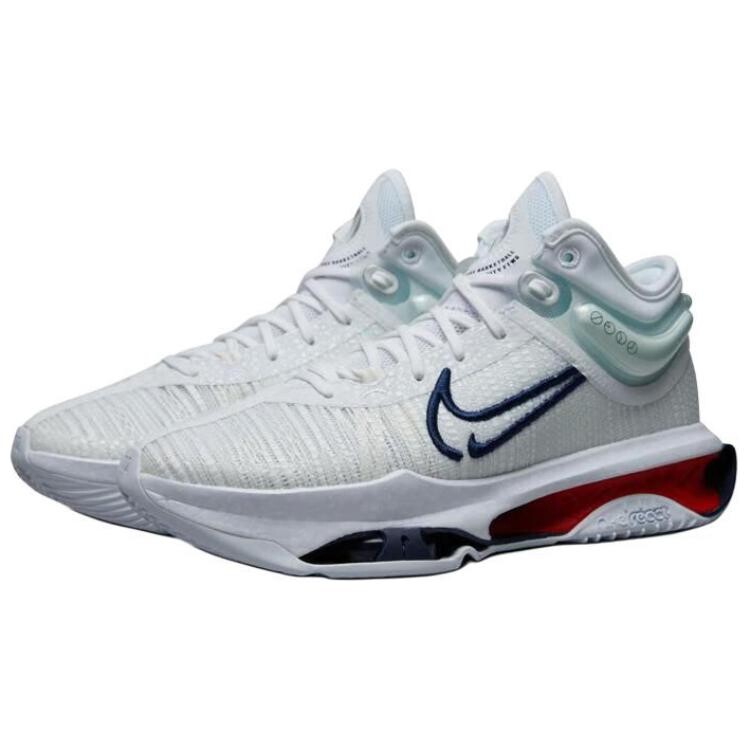 Баскетбольные кроссовки Air Zoom GT Jump 2 мужские, среднего размера, белые/красные/голубые Nike — фото 4