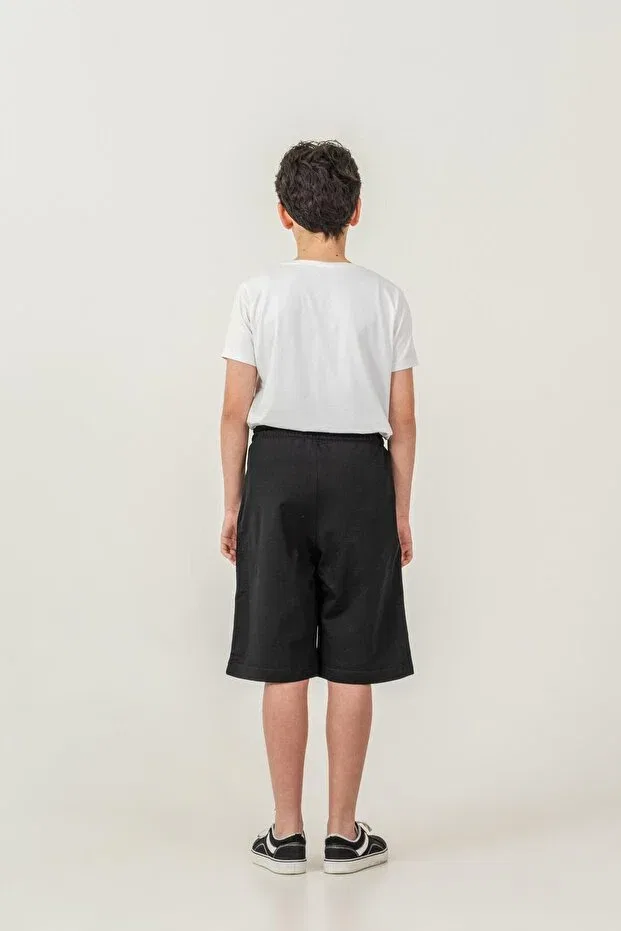 Детские шорты для мальчиков с боковыми полосками Mışıl Kids, Black — фото 4