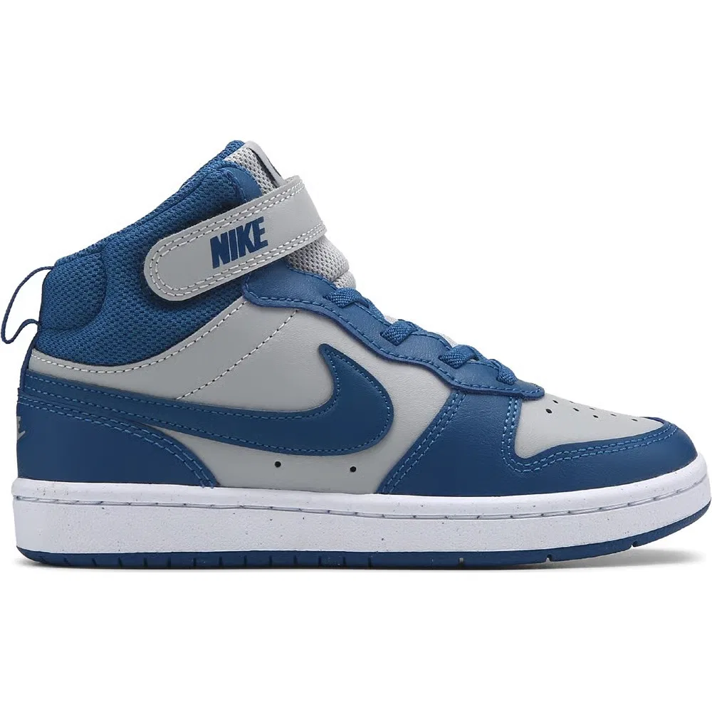 Детские высокие кроссовки Court Borough Mid 2 Nike, Grey/Blue — фото 2