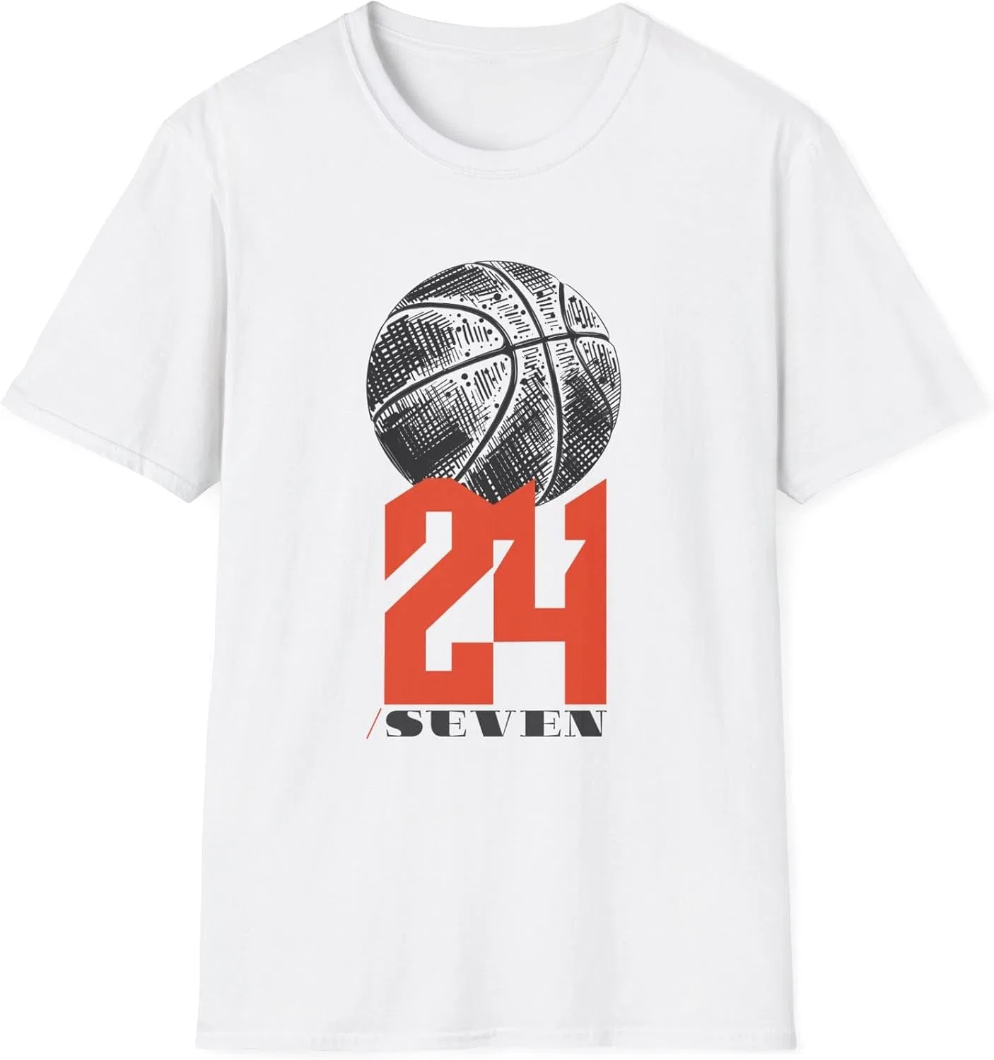 Унисекс футболка с принтом 24/7 Basketball, White