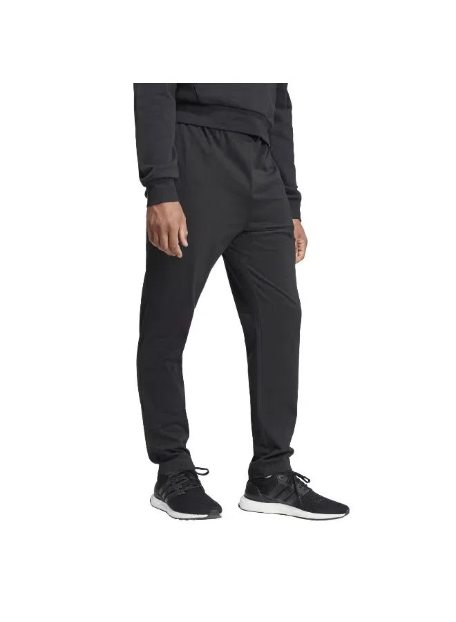 Штаны из футера с маленьким логотипом Adidas, черный — фото 4