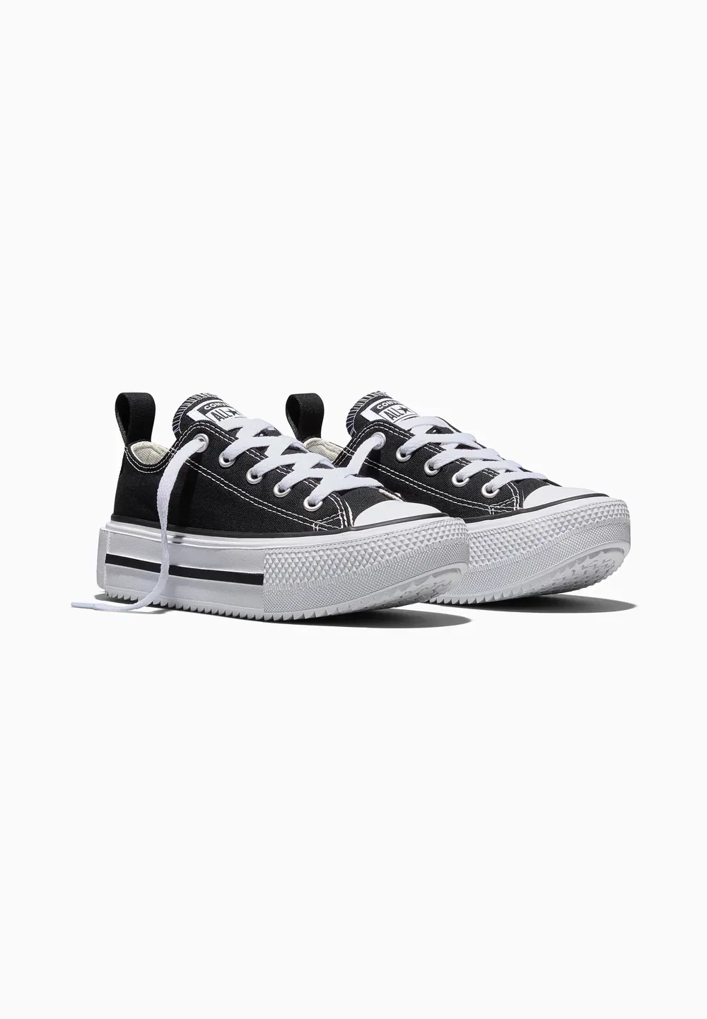 Низкие кеды Chuck Taylor All Star Lift Double Stack Platform унисекс - кроссовки Converse, Black White Egret — фото 2